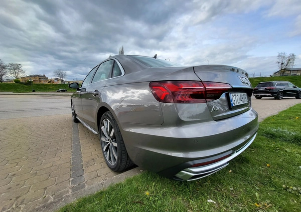 Audi A4 cena 140000 przebieg: 20641, rok produkcji 2022 z Tczew małe 379